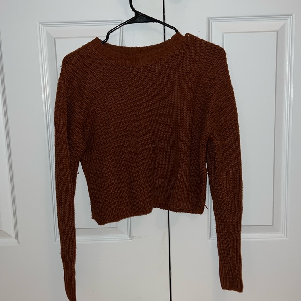 Burnt orange cropped sweater